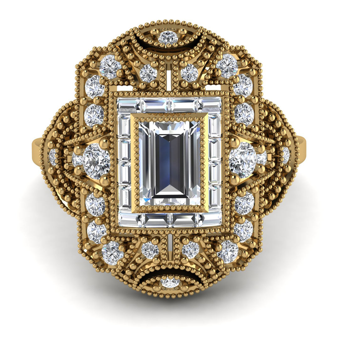 Victorian Gold Ring With Diamond - Janice No. 1