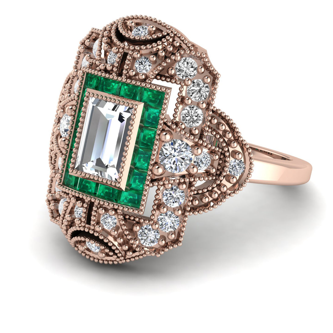 Victorian Gold Ring With Diamond - Janice No. 17