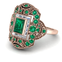 Victorian Gold Ring With Emerald - Janice No. 5 image 1