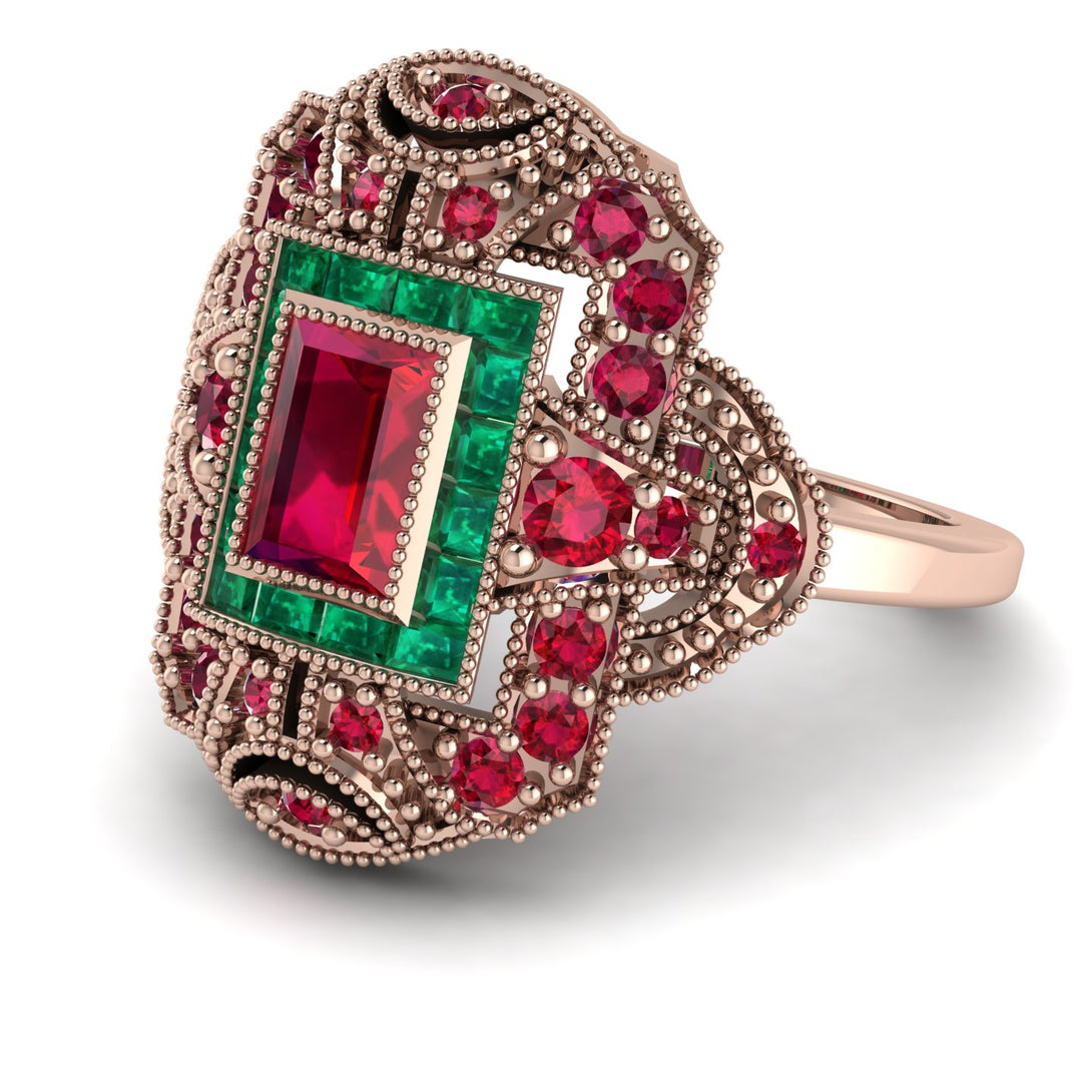 Victorian Gold Ring With Ruby - Janice No. 26
