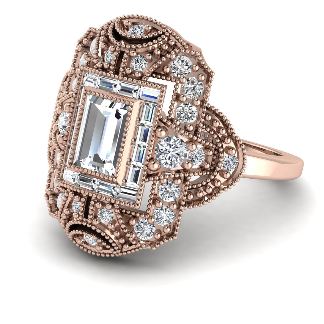 Victorian Gold Ring With Diamond - Janice No. 2