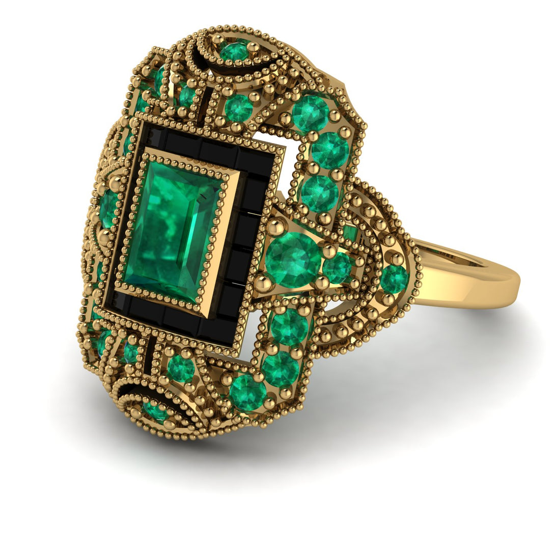 Victorian Gold Ring With Emerald - Janice No. 34