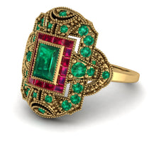 Victorian Gold Ring With Emerald - Janice No. 49 image 1