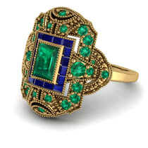 Victorian Gold Ring With Emerald - Janice No. 64 image 1