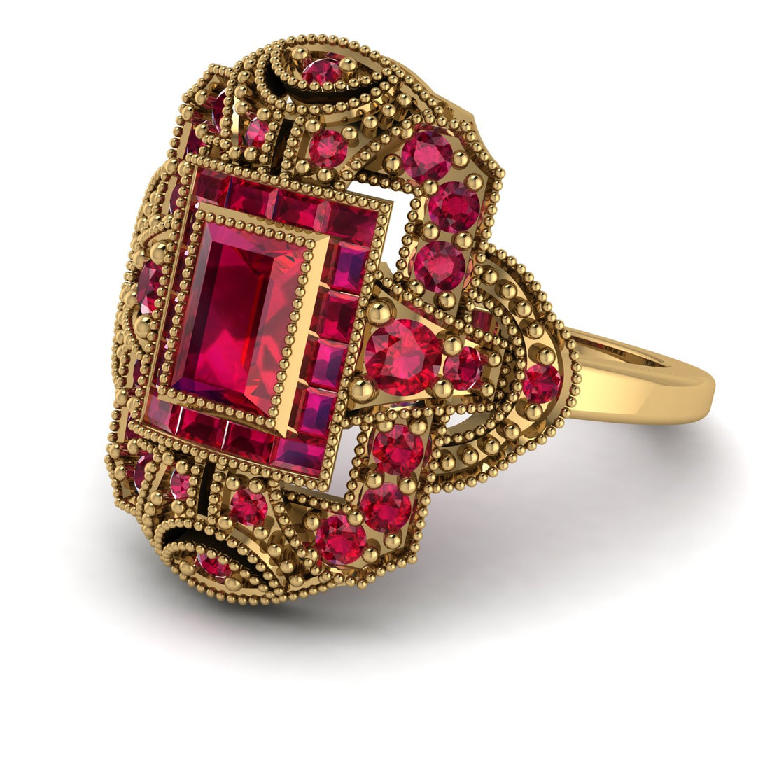 Victorian Gold Ring With Ruby - Janice No. 55