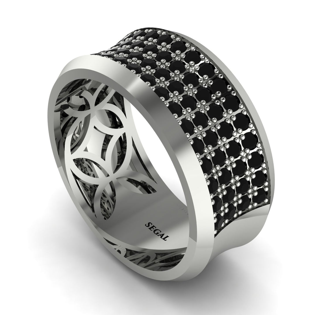 Black Diamond Filigree Pave Band - Briar No. 9