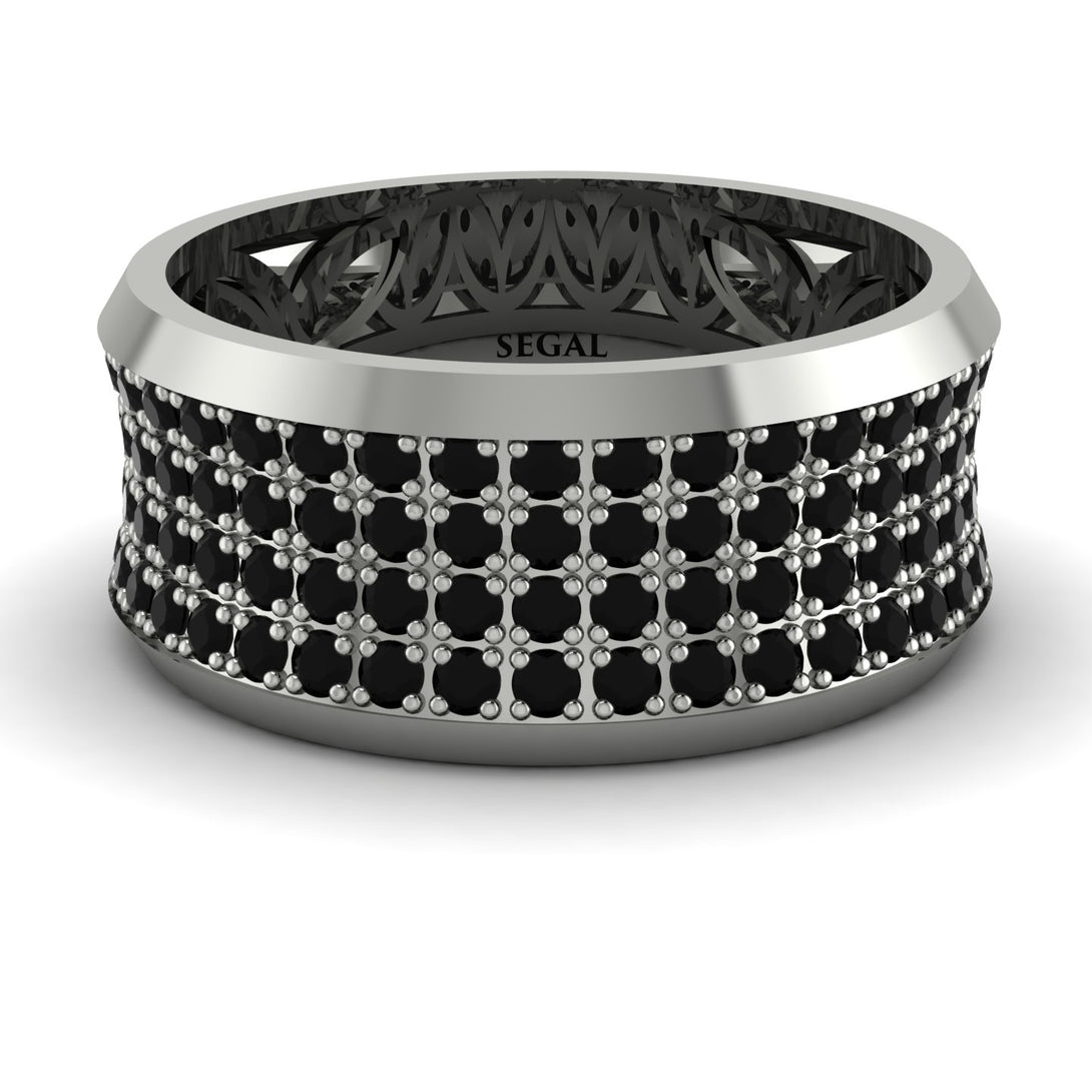 Black Diamond Filigree Pave Band - Briar No. 9