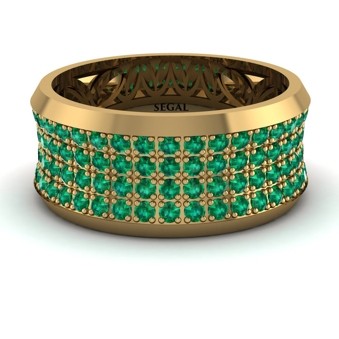Emerald Filigree Pave Band - Briar No. 4