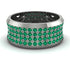 Emerald Filigree Pave Band - Briar No. 6