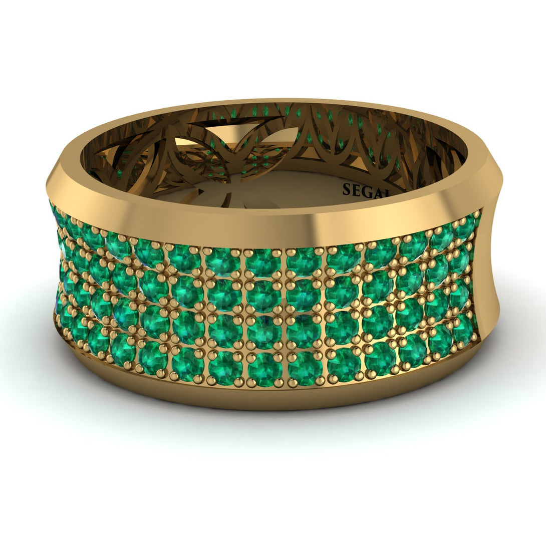 Emerald Filigree Pave Band - Briar No. 4
