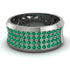 Emerald Filigree Pave Band - Briar No. 6