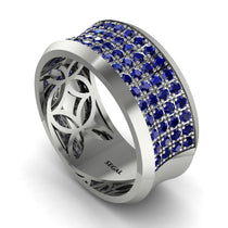 Sapphire Filigree Pave Band (8)