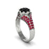 Ruby Floral Cluster Engagement Ring - Penelope No. 54
