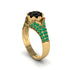 Emerald Floral Cluster Engagement Ring - Penelope No. 22 image 2
