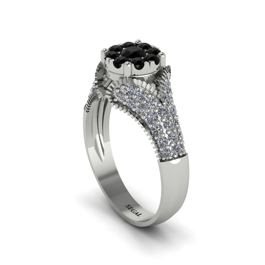 Diamond Floral Cluster Engagement Ring - Penelope No. 9