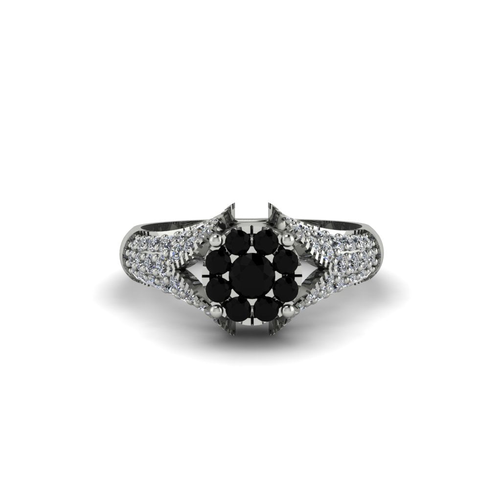 Diamond Floral Cluster Engagement Ring - Penelope No. 9
