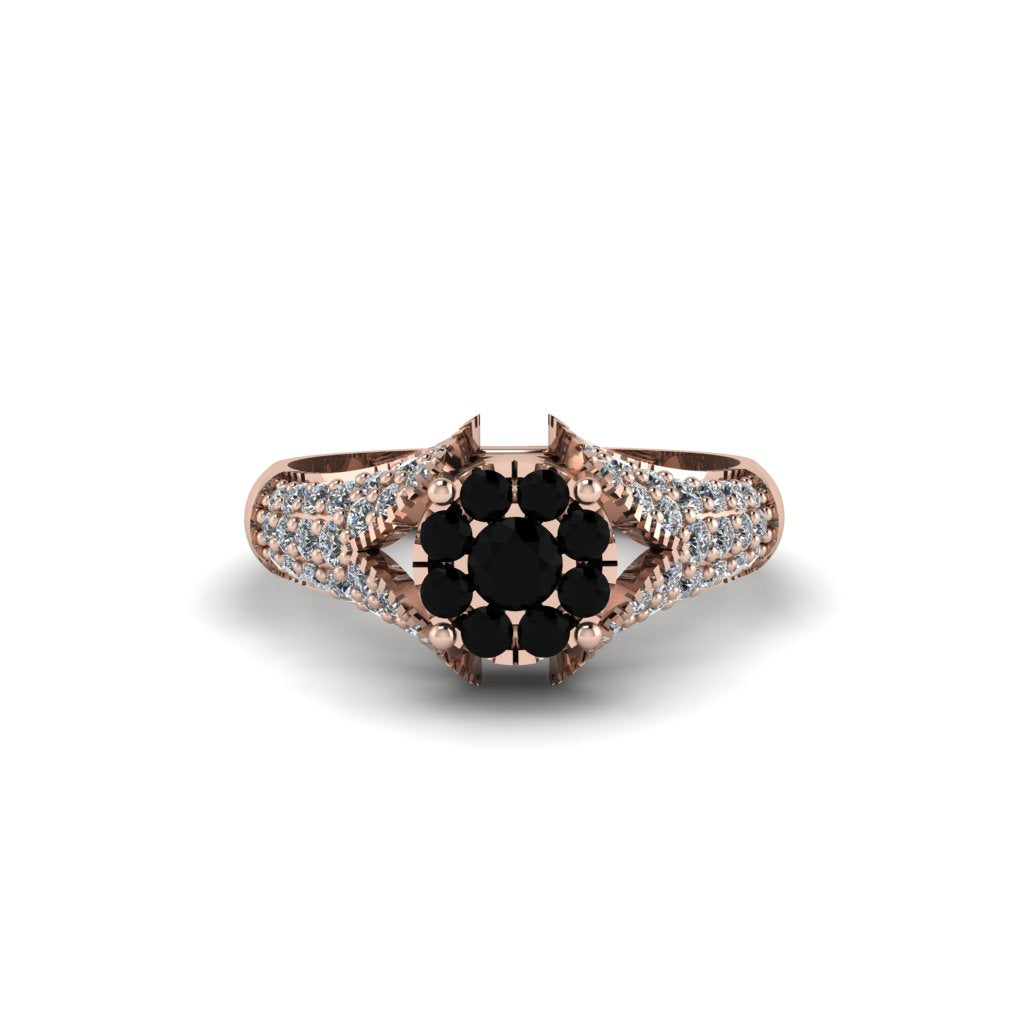 Diamond Floral Cluster Engagement Ring - Penelope No. 8