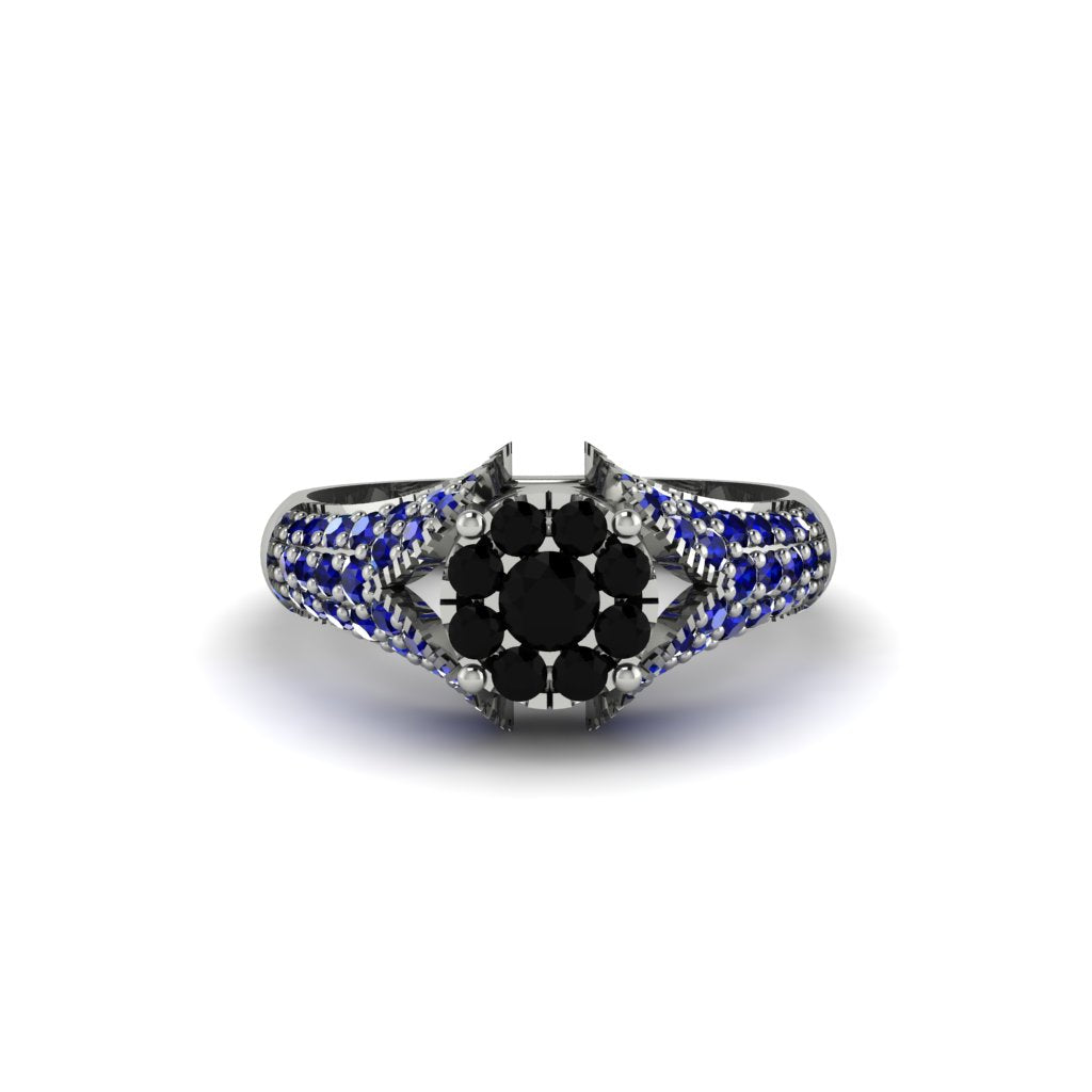 Sapphire Floral Cluster Engagement Ring - Penelope No. 69