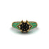 Emerald Floral Cluster Engagement Ring - Penelope No. 22