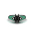 Emerald Floral Cluster Engagement Ring - Penelope No. 24 image 3