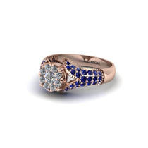 Sapphire Floral Cluster Engagement Ring - Penelope No. 62 image 1