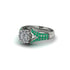 Emerald Floral Cluster Engagement Ring - Penelope No. 18 image 1