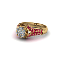 Ruby Floral Cluster Engagement Ring - Penelope No. 46 image 1