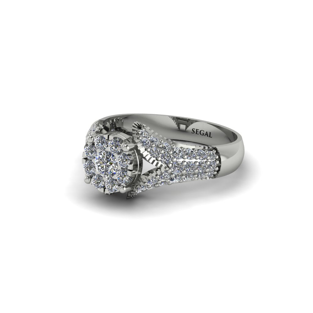 Diamond Floral Cluster Engagement Ring - Penelope No. 3
