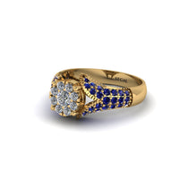 Sapphire Floral Cluster Engagement Ring - Penelope No. 61 image 1