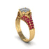 Ruby Floral Cluster Engagement Ring - Penelope No. 46 image 2