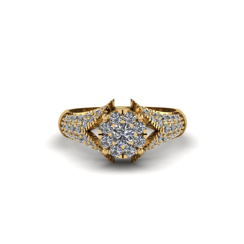Diamond Floral Cluster Engagement Ring - Penelope No. 1
