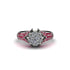 Ruby Floral Cluster Engagement Ring - Penelope No. 48
