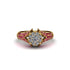 Ruby Floral Cluster Engagement Ring - Penelope No. 46