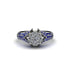 Sapphire Floral Cluster Engagement Ring - Penelope No. 63 image 3