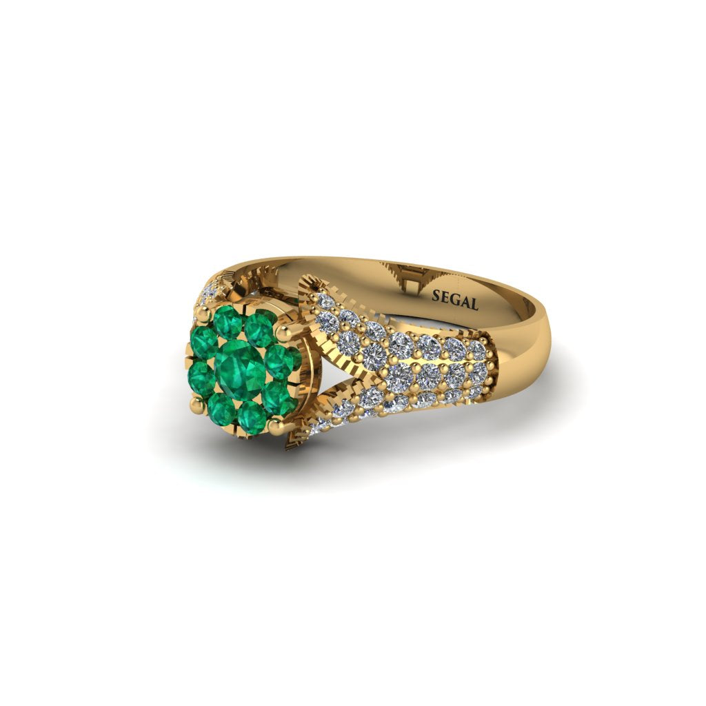 Diamond Floral Cluster Engagement Ring - Penelope No. 4