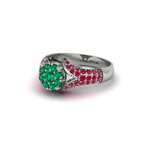 Ruby Floral Cluster Engagement Ring - Penelope No. 51 image 1