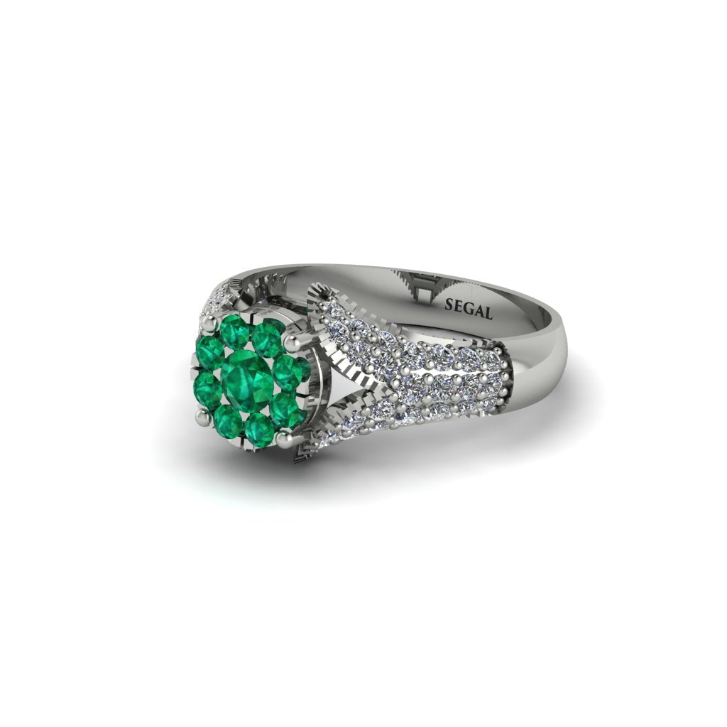Diamond Floral Cluster Engagement Ring - Penelope No. 6