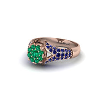 Sapphire Floral Cluster Engagement Ring - Penelope No. 65 image 1