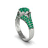 Emerald Floral Cluster Engagement Ring - Penelope No. 21