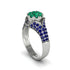 Sapphire Floral Cluster Engagement Ring - Penelope No. 66