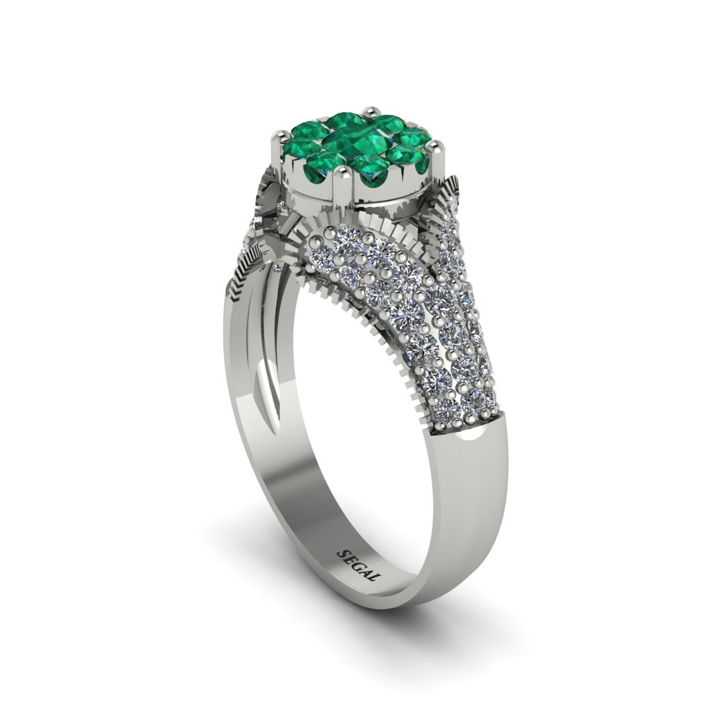 Diamond Floral Cluster Engagement Ring - Penelope No. 6