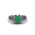 Sapphire Floral Cluster Engagement Ring - Penelope No. 65 image 3