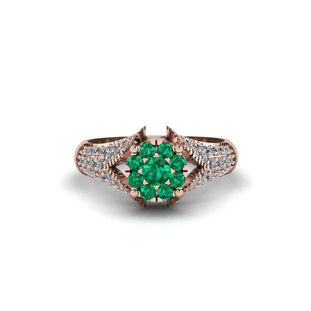 Diamond Floral Cluster Engagement Ring - Penelope No. 5