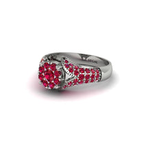 Ruby Floral Cluster Engagement Ring - Penelope No. 57 image 1