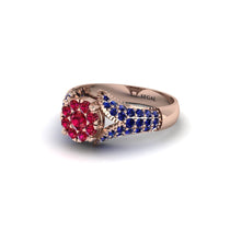 Sapphire Floral Cluster Engagement Ring - Penelope No. 71 image 1