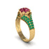 Emerald Floral Cluster Engagement Ring - Penelope No. 25