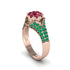 Emerald Floral Cluster Engagement Ring - Penelope No. 26 image 2