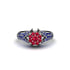 Sapphire Floral Cluster Engagement Ring - Penelope No. 72