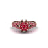 Ruby Floral Cluster Engagement Ring - Penelope No. 56 image 3