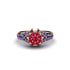 Sapphire Floral Cluster Engagement Ring - Penelope No. 71